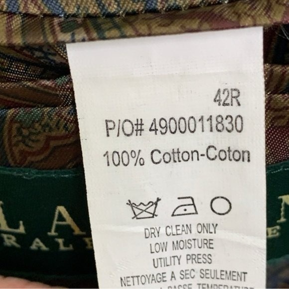 Lauren Ralph Lauren Black Corduroy Sport Coat Blazer Jacket - Picture 7 of 7